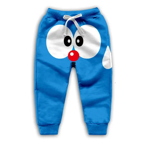 Детские синие толстовки с капюшоном и 3D-принтом «Nobita Nobi kawaii Doraemon» модная толстовка с капюшоном для маленьких мальчиков и девочек, комплект уличной одежды, пуловер - Цвет: kids pants