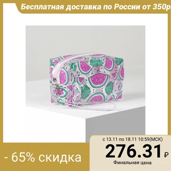 

PVC cosmetic case, zipped compartment, transparent
