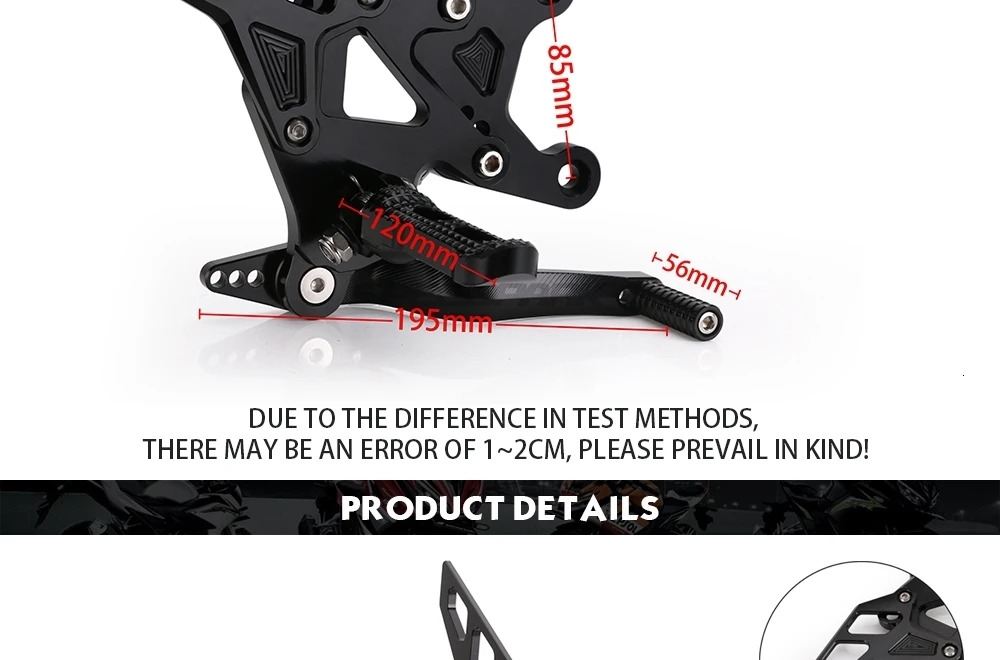 Педаль мотоцикла CNC алюминиевая регулируемая педаль Rearset подножки для ног для Kawasaki Z900 аксессуары