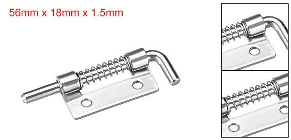 Uxcell пружинная защелка, 2,2 дюймов Левша из нержавеющей стали 304 Баррель Болт замок для двери шкафа - Цвет: 2.2inch 1pcs(Left)