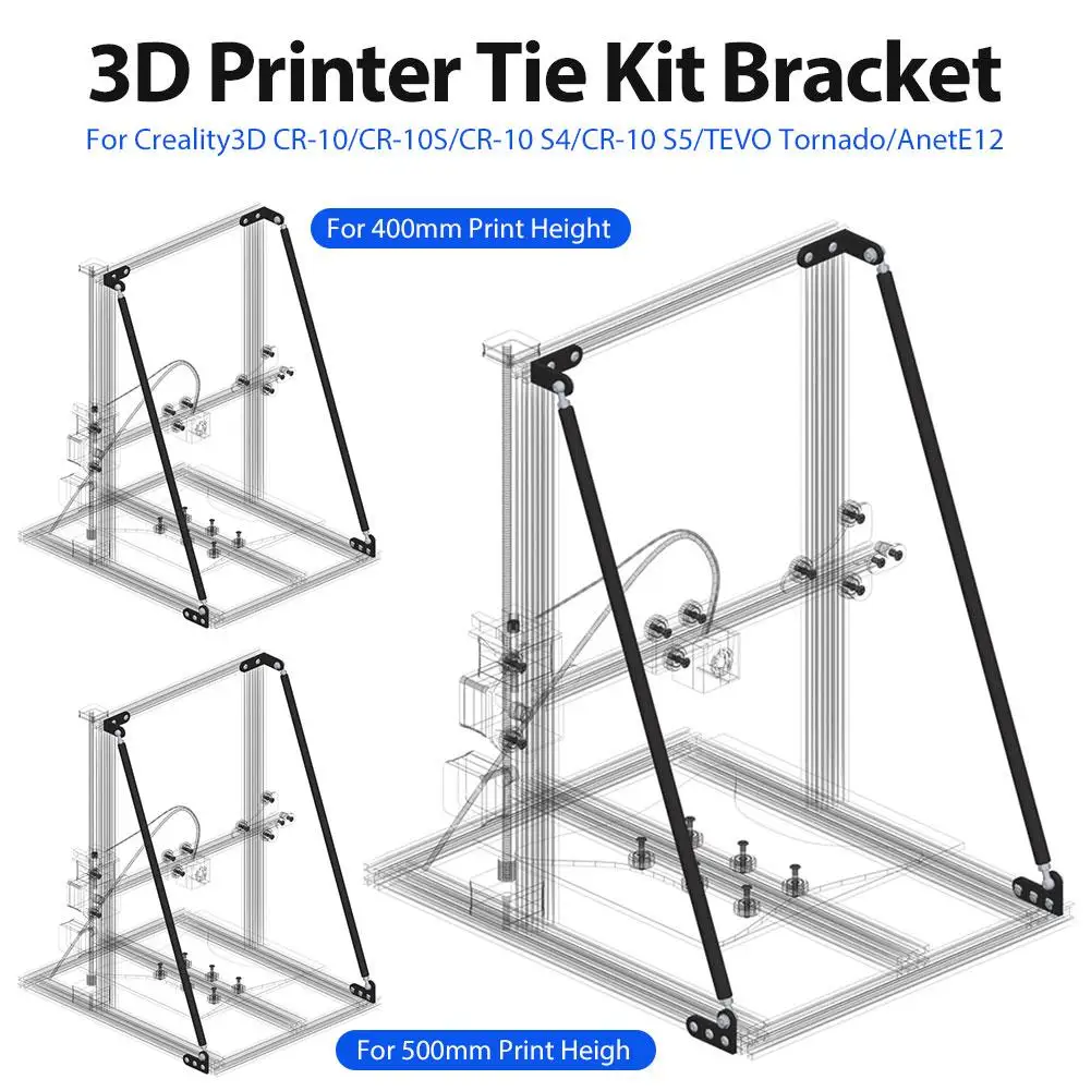 Набор для галстука 3D принтера кронштейн Creality3D CR 10/10 S/10 S4 TEVO Tornado AnetE12|Детали и