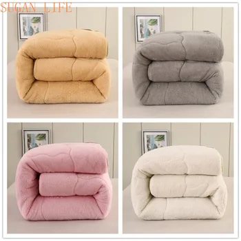 

Quilts cotton patchwork duvets Australian lambs wool Warm comforter camel quilt Thicken warm duvets winter comforter patchwork