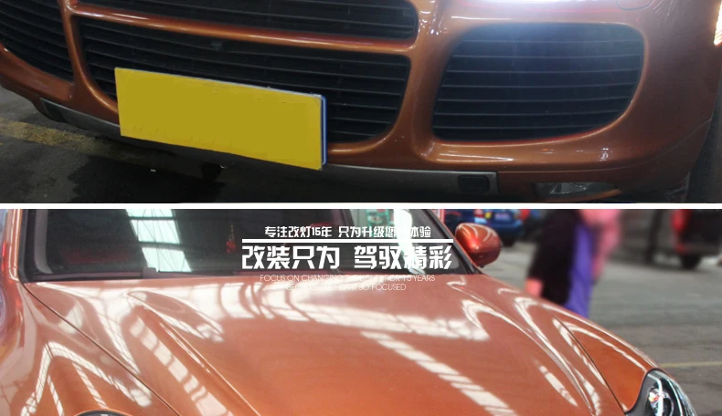 DY_L автомобильный Стайлинг светодиодный головной фонарь для Porsche Cayenne фары для Cayenne светодиодные ангельские глазки DRL H7 HID Биксеноновые линзы ближнего света