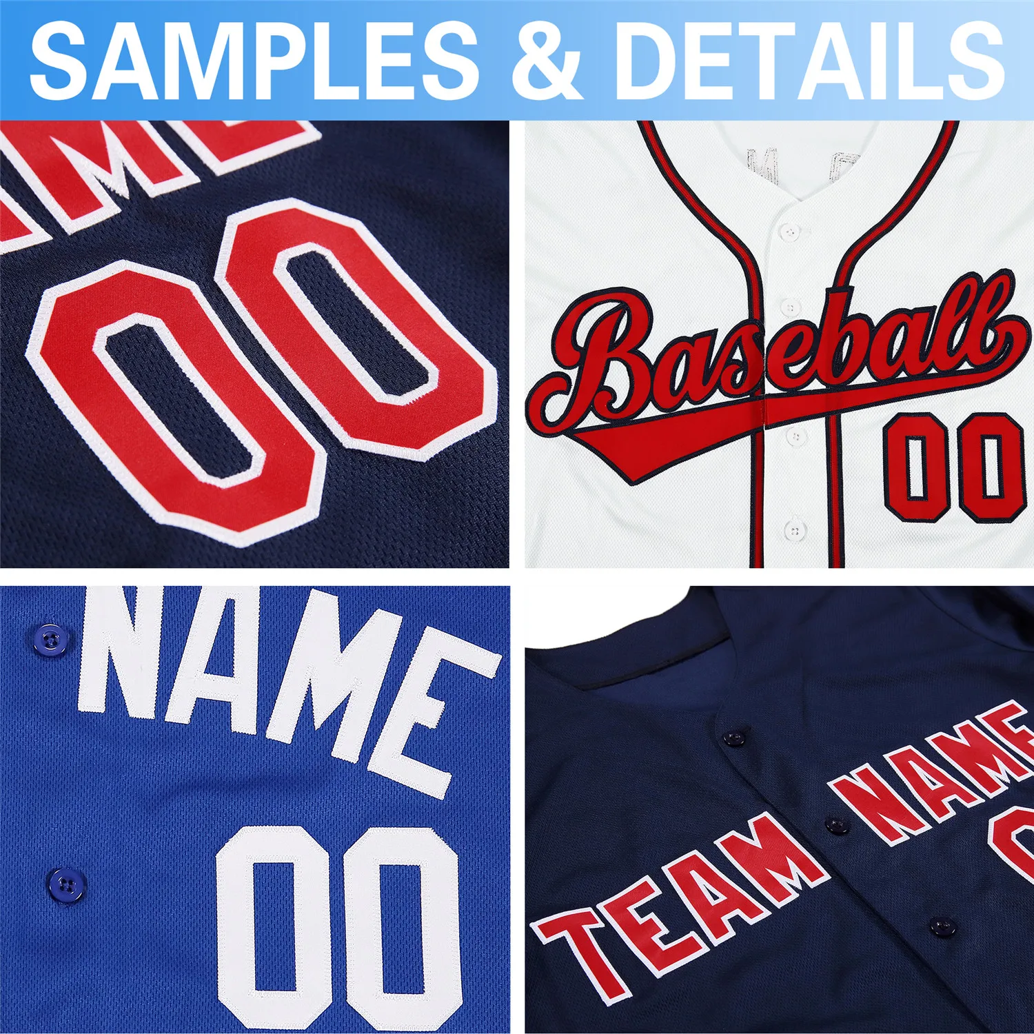 Custom Baseball Jersey with Piping | Full Button Down, Scarlet Red with White Piping - Personalized Jersey with Your Team, Player, Numbers