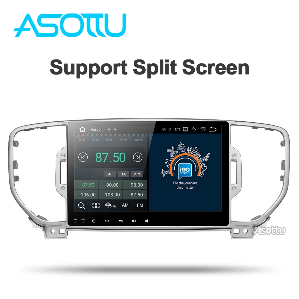 Top Asottu CKX59060 IPS android 9.0 PX30  car dvd player for KIA sportage 2016 2017 KX5 gps navigation 1 din car stereo 3