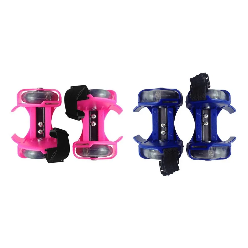 3 цвета красочные мигающие роликовые ролики Вихрь шкив вспышки колеса пятки роликовые регулируемые просто роликовые коньки обувь для детей и взрослых