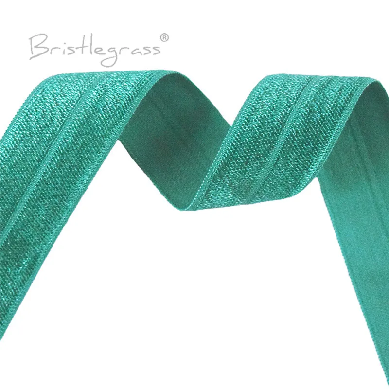 BRISTLEGRASS 50 100 Yard by Roll 1" 25mm Solid Shiny Fold Over Elastics FOE Spandex Satin Band Haargummi Stirnband DIY Nähbesatz – Detail 40