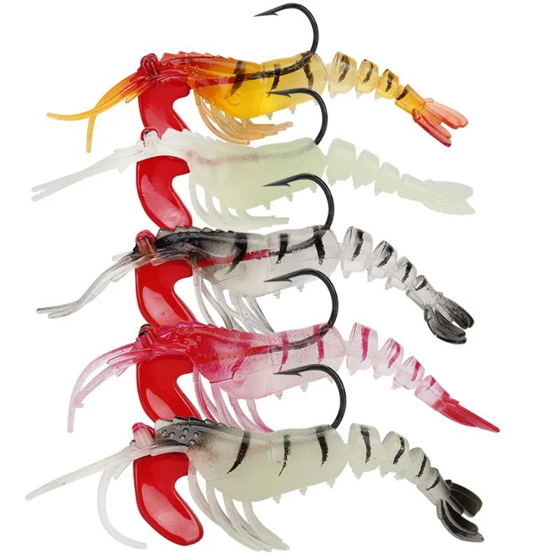 1 шт Jig Head Креветки мягкие приманки для рыбалки 9 см 13g искусственная приманка в