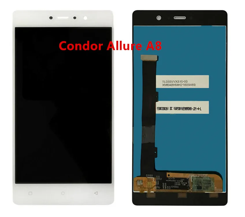 AAA quality For Condor Allure A8 LCD Display With Touch Screen Digitizer Assembly Replacement Parts For Condor A8 LCD Screen