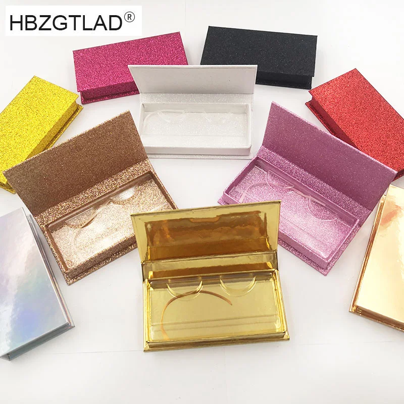 

50pcs wholesale false eyelashes packaging box custom logo fake 3d mink lashes boxes faux cils strip diamond magnetic case empty