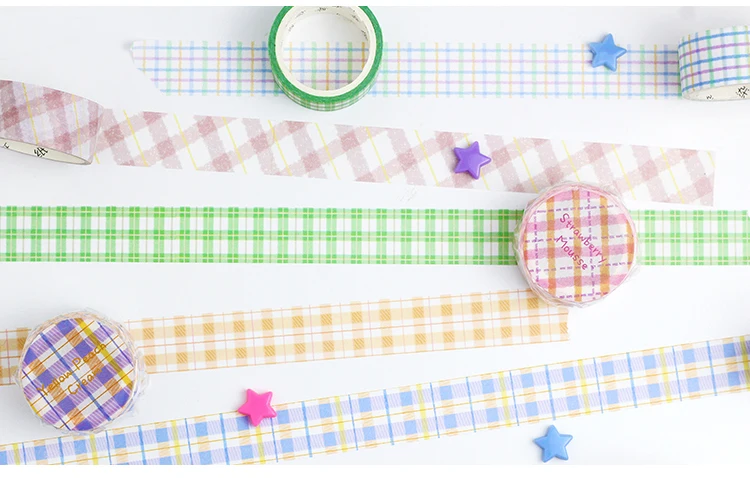 Летняя Серия Candy решетки пуля журнал васи лента набор клейкая лента DIY Скрапбукинг наклейка этикетка Маскировка