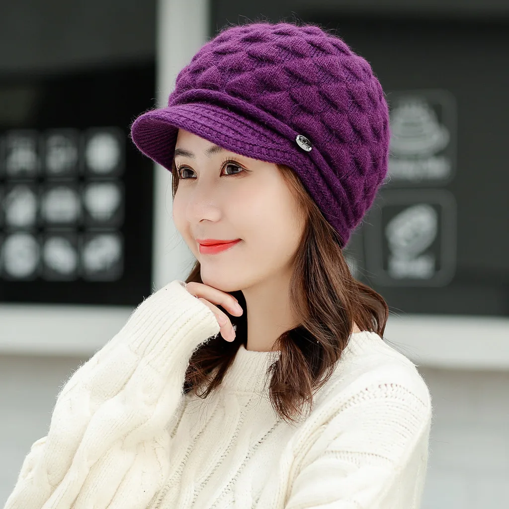 Newsboy Шапка Женская мужская унисекс зимняя теплая Шапка шарф берет мешковатая вязаная крючком шапочка Лыжная Шапка Кепка Шапка женска Кепка