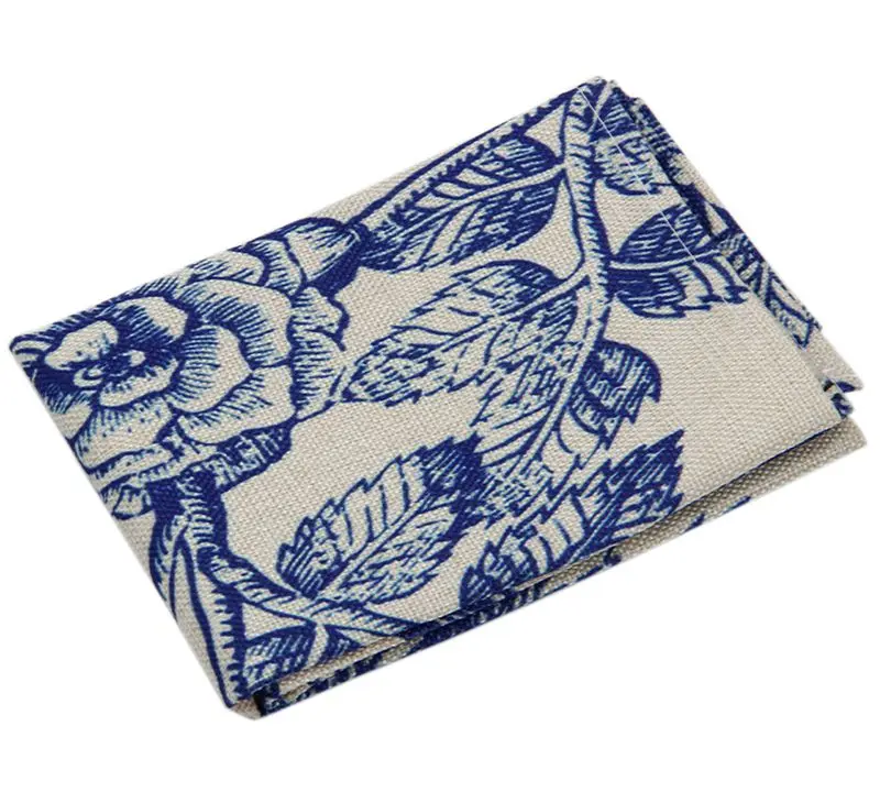 Blue and White China Style Cotton Linen Insulation Placemats Place Pad(style 3