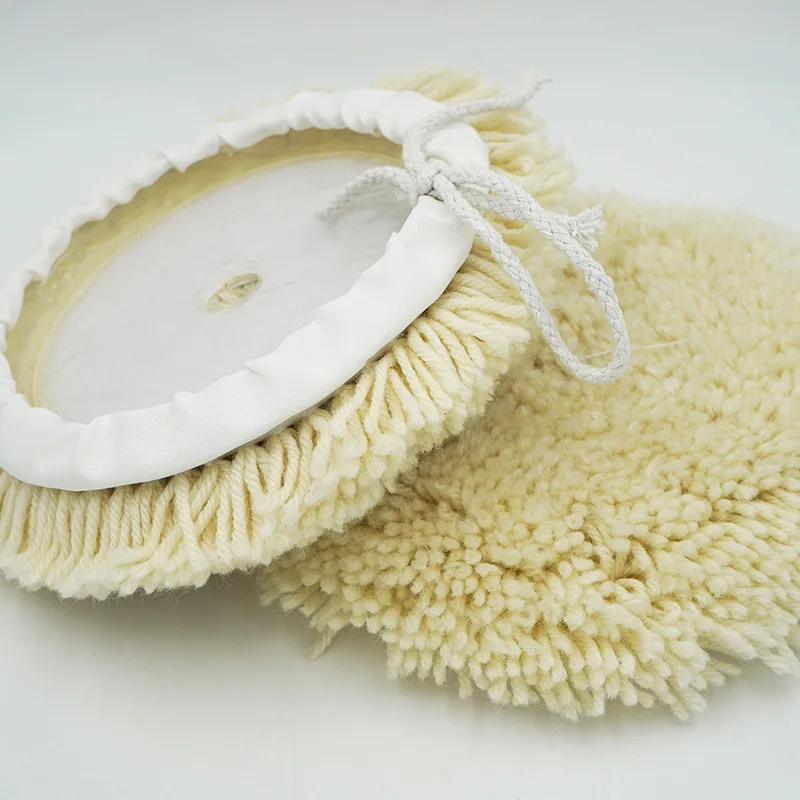 

7 "180mm Lace-Up Self-Adhesive Single Side Wool Polishing Disk