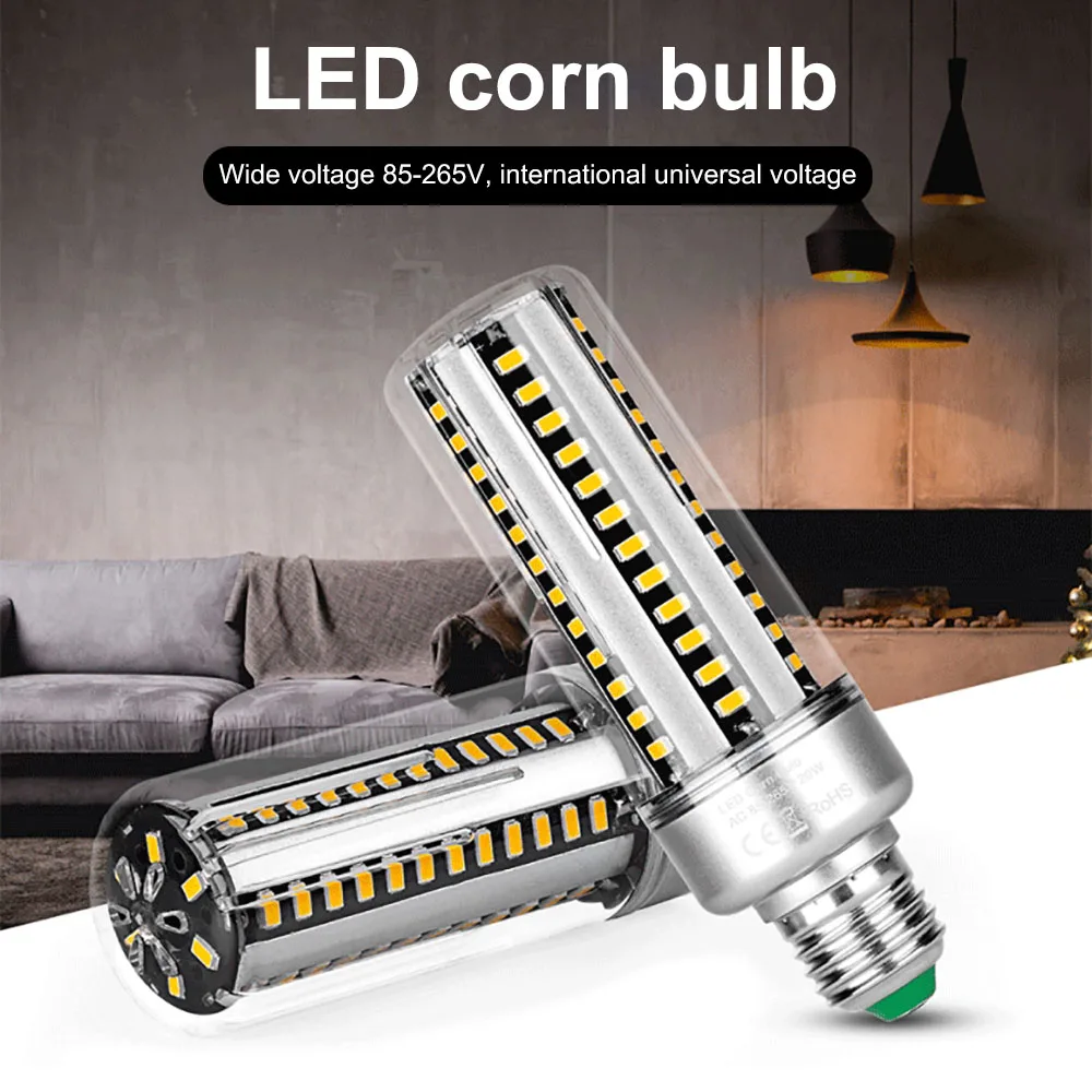 Светодиодный кукурузный светильник E27 E14 SMD5736 светодиодный лампы AC 110V 220V 5 Вт 7 9 12 15