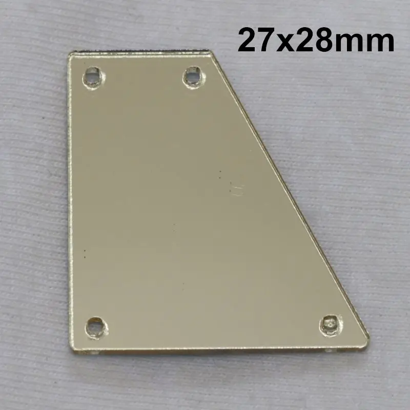A22-27x28 Jonquil acryl ic зеркало пришить Стразы DIY Flatback зеркало акрил пришивные стразы с отверстиями для шитья - Цвет: A22-27x28