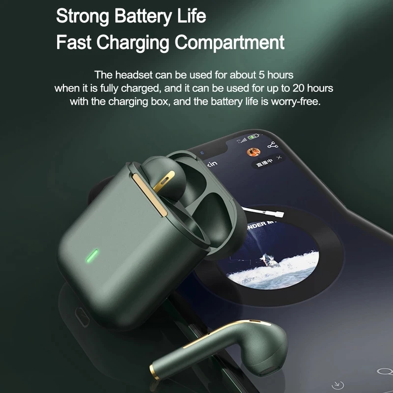 TWS Bluetooth-hovedtelefoner Stereo Ægte trådløse headset Ørepropper In-ear håndfri øretelefoner Ørepropper til iPhone Xiaomi og alle telefoner_voghion.com