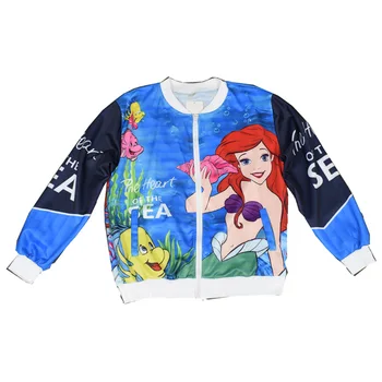 

European and American women's jacket 2020 spring new tide brand cartoon digital printing loose fashion baseball uniform