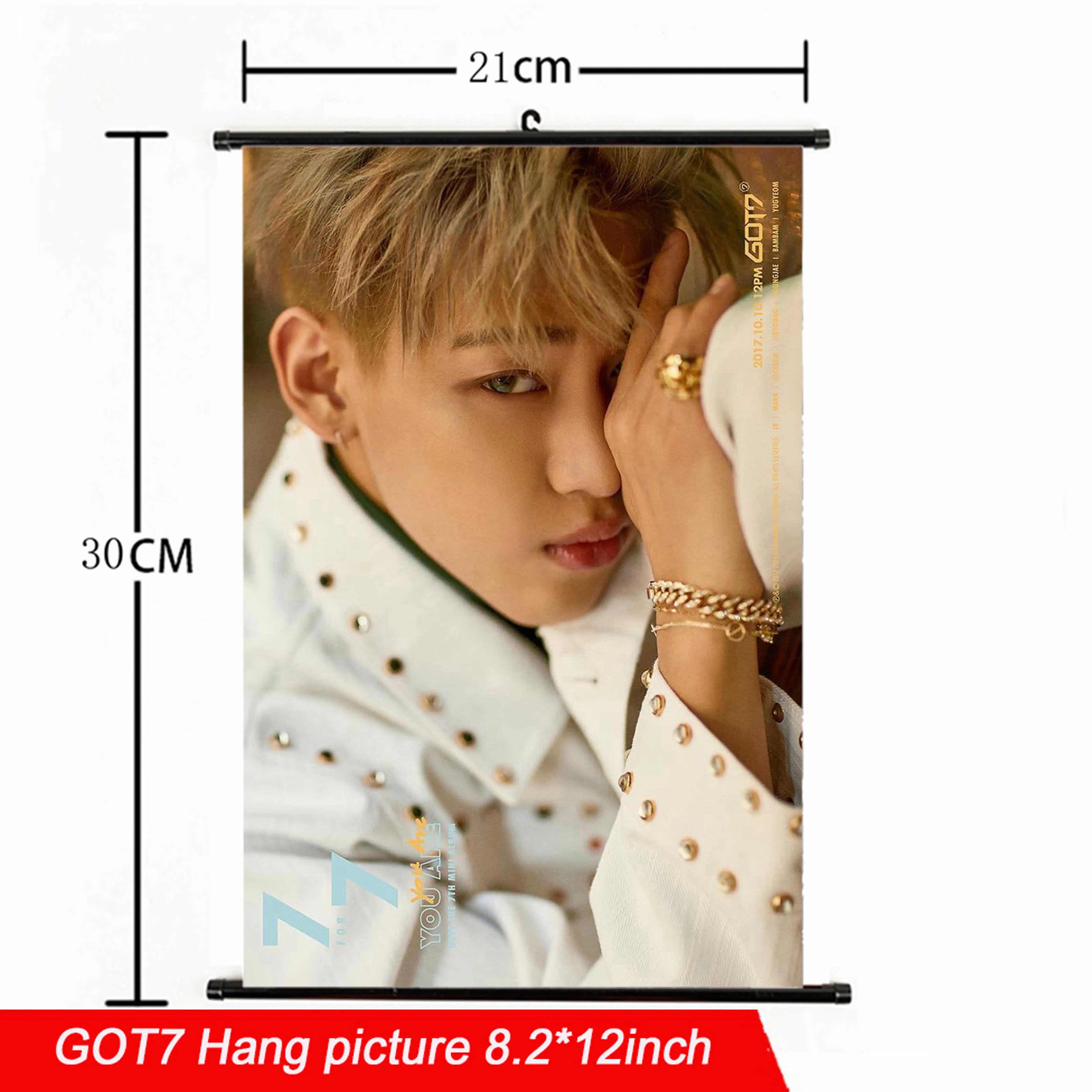 GOT 12 Мода Kpop GOT7 повесить картину 21*30 см Ткань плакат альбом высокое качество GOT7 альбом повесить фото для поклонников Коллекция подарков - Цвет: GOT 12