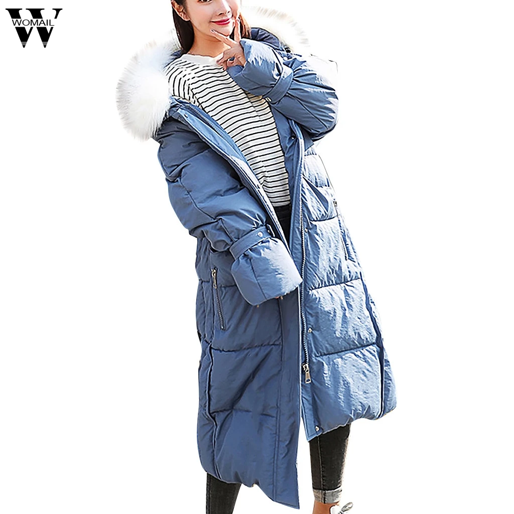 Womail женский s CoatsFashion женский s однотонный пуховик с хлопковой подкладкой пальто теплое с длинными рукавами пальто женское M-2XL