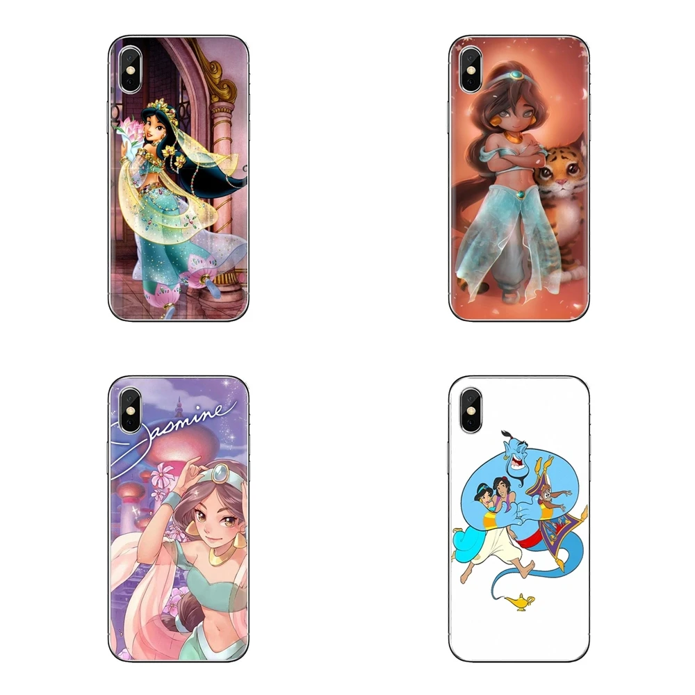 For Huawei G7 G8 P7 P8 P9 Lite Honor 4C 5X 5C 6X Mate 7 8 9 Y3 Y5 Y6 II 2 Pro 2017 TPU Transparent Case Aladdin Jasmine Princess |