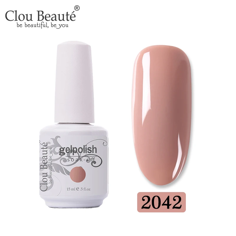 Clou Beaute лак для ногтей 15 мл Блестящий Гель-лак для ногтей Дизайн ногтей Маникюр УФ-лак Гель-лак - Цвет: 2042