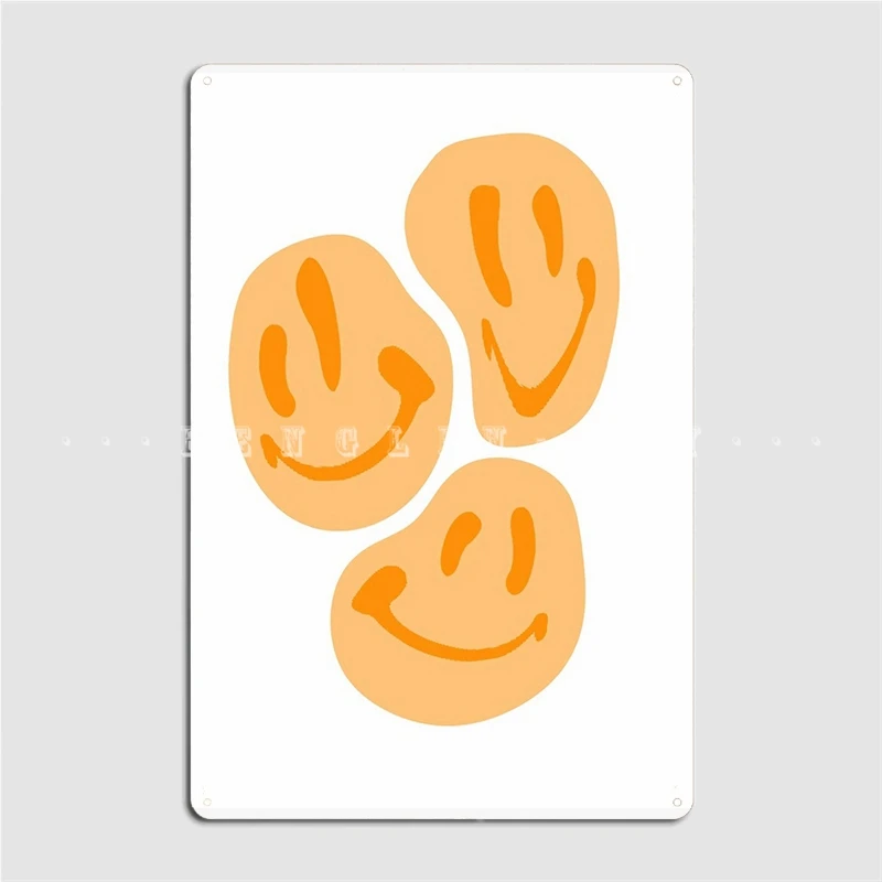 

Orange Smiles Metal Sign Cinema Living Room Kitchen Custom Poster Tin Sign Poster