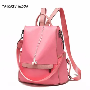 

Spring Summer Ladies Backpack Fashion Sports Oxford Bag Solid Color Student Portable Backpacks Motorcycle Bags 2020 New