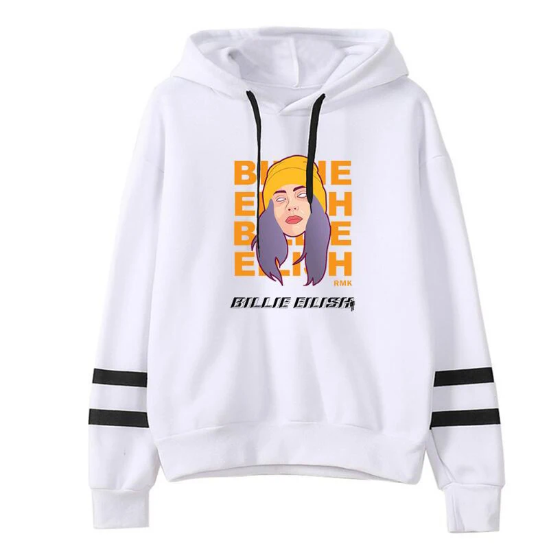 Billie Eilish Толстовка Мужская Черная зеленая хлопковая толстовка Пара Толстовка простая сохраняющая тепло Женская/Мужская хип-хоп толстовка KPOP одежда