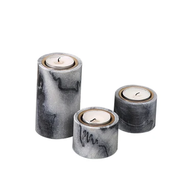 

Modern Marble Candle Holder Old Dining Room Soft Decoration Candlestick Decor Romantic Centro De Mesa Home Accessories FC062