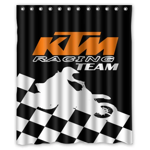 KTM гоночная команда мотоцикл на заказ занавеска для душа
