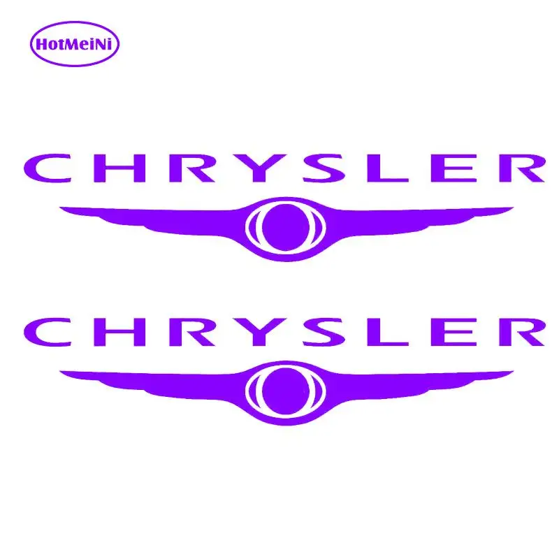 HotMeiNi 13*2,5 см набор из 2 виниловых автомобильных стикеров s логотип Chrysler стикер винил JDM наклейка для автомобиля аксессуары для укладки водонепроницаемый Декор - Название цвета: Purple