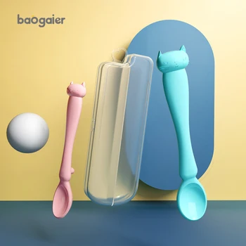 

Baogaier Silicone Baby Spoon Newborn Baby Feeding Baby Accessories Silicone Baby Tableware Nnewborn Silicone Baby Feeding
