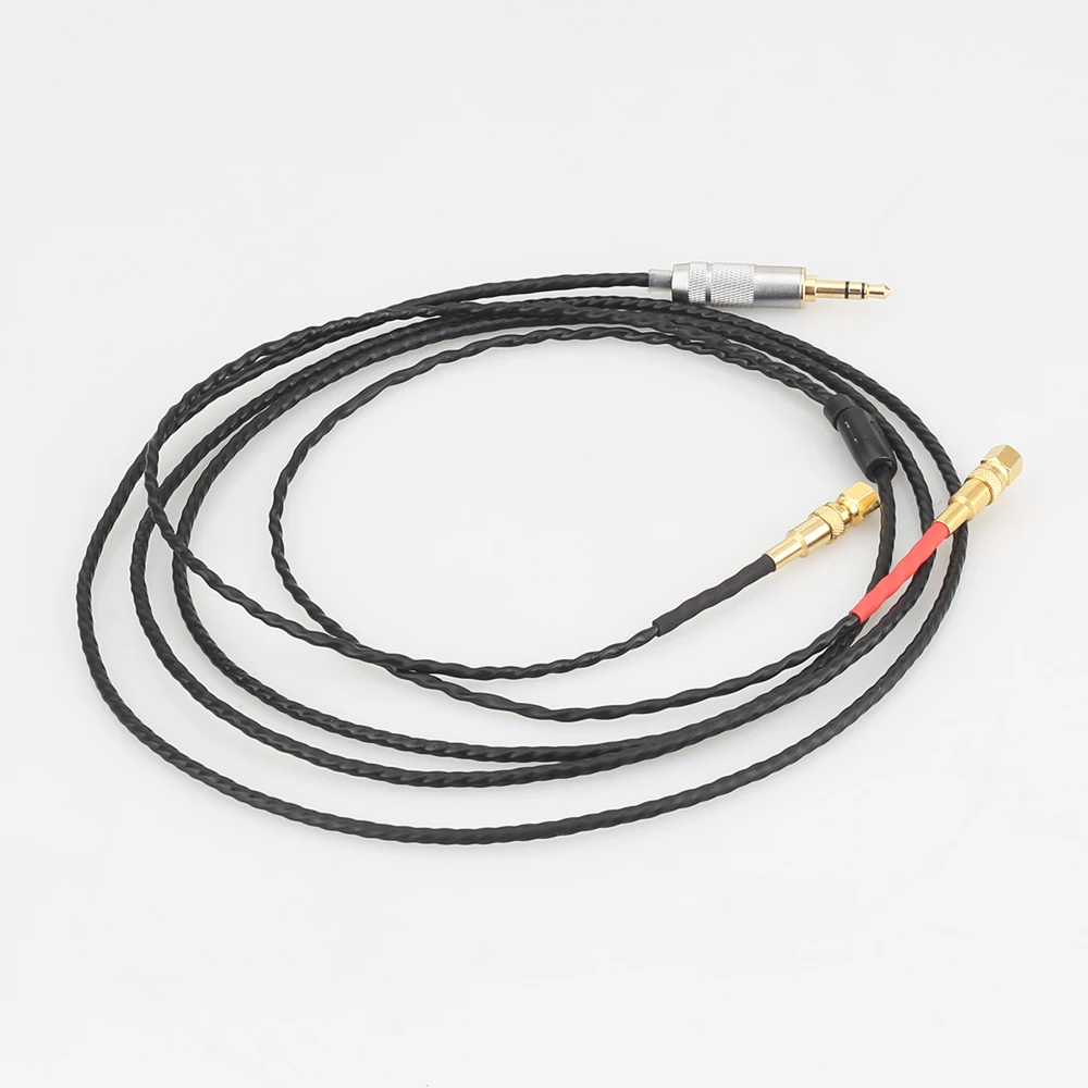 Free shipping 2m 4 Cores 5N OFC copper silver plated Headphone Upgrade Cable for Hifiman He 5 He 6 He 400 He 500 He560
