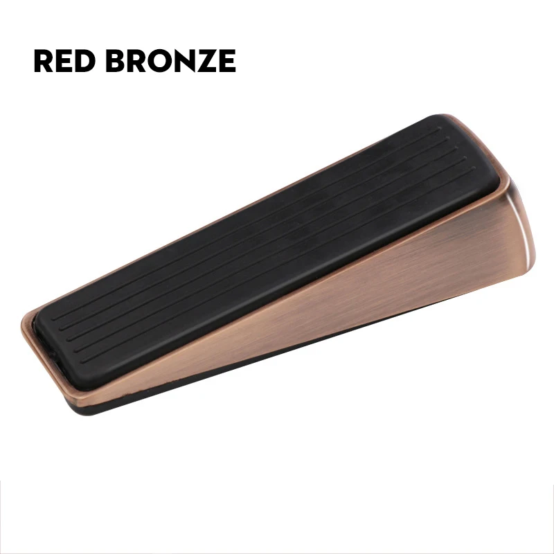 Red Bronze KAK без гвоздей из цинкового сплава дверной Клин стопор резиновый скрытый дверной фиксатор бронзовые золотые черные яркие хромированные дверные фурнитура - Цвет: Red Bronze