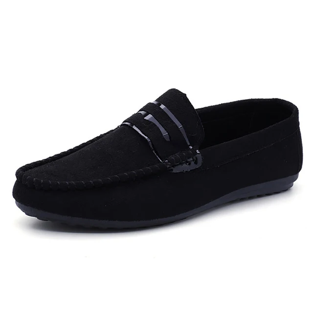 New Men Shoes Loafers Slip on Shoes For Men Driving Moccasins Breathable Comfortable Outdoor Walking Footwear Flats Shoes Men black