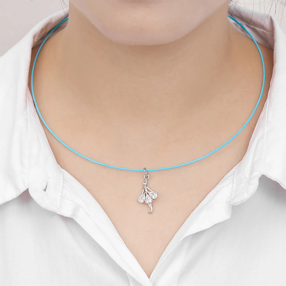Серебряное ожерелье-бабочка из нескольких цирконов и подвески для женщин, CZ Свадебное колье, подарки, Прямая поставка