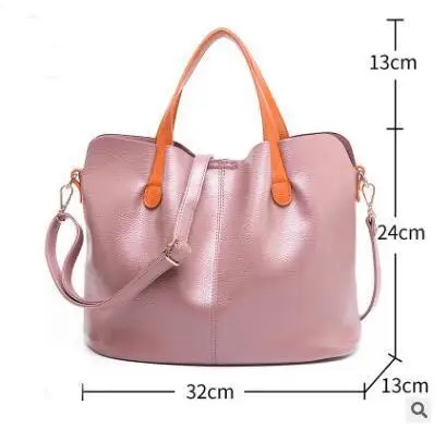 Сумки для женщин Новая женская кожаная сумка Топ-сумочка сумки модные женские сумки через плечо Bolsa Feminina Tote - Цвет: pink