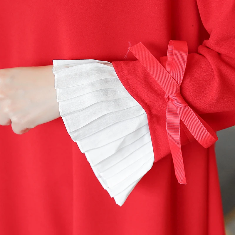 Весенние свободные платья для мам; Vestidos; Одежда для беременных женщин; приталенное платье с длинными рукавами и бантом; Одежда для беременных