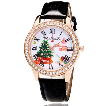 

часы Popular High-end Life Waterproof Children's Watch Crystal Leather Colorful Christmas Watch relogio