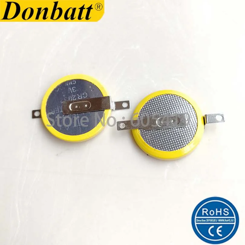 Высокая Ёмкость монет клеток CR2032 3v литиевые плоские батареи батарея с SMD стежков на каждые вкладки для PCB Game Player