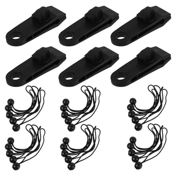 

30Pcs Tarp Clips Heavy Duty Lock Grip Thumb Screw Tent Clamp with Bungee Cords