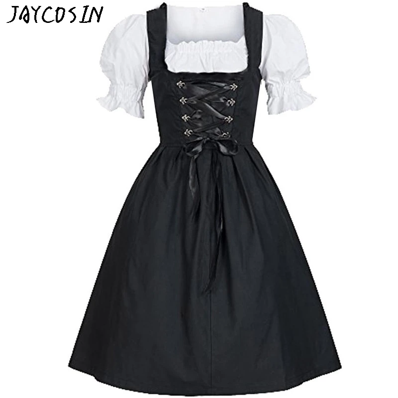 S-5XL размера плюс для женщин дамы пива горничной подлинный синий немецкий дирндль Октоберфест костюмы Вечеринка Октоберфест Хэллоуин маскарадный костюм