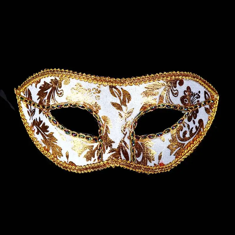 Halloween Masquerade Mask Creative Floral Print Mask For Women Girls Black Gold Christmas Costumes Masque Carnaval Party Masks