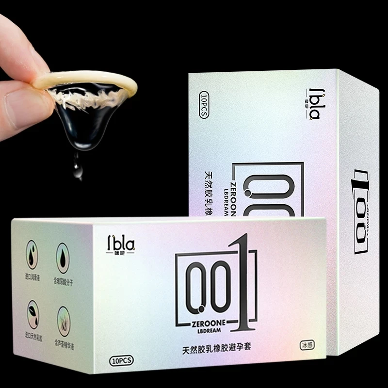 

0.01 Invisible thin Condoms For Long Sex Safe Natural latex Thin ICE Hot Ultra-thin Condom Hyaluronic acid Penis Sleeve sex shop