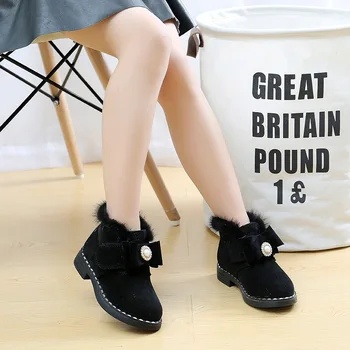 

Children's kids boots 2020 autumn and winter new girls boots fashion plus short boots warm cotton boots size 26-36