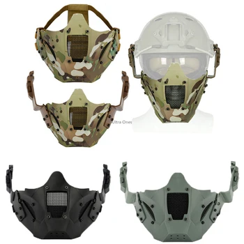 

Half Face Tactical Paintball Mask Protective Military Hunting Training Airsoft Mask Cs Army Shooting Bike Masks for Fast Helmet