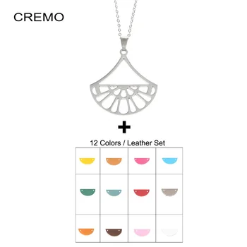 

Cremo Chain Necklace Georgette Fan Pendant Choker Interchangeable Leather Charm Essentielles Necklace Women Necklaces & Pendants