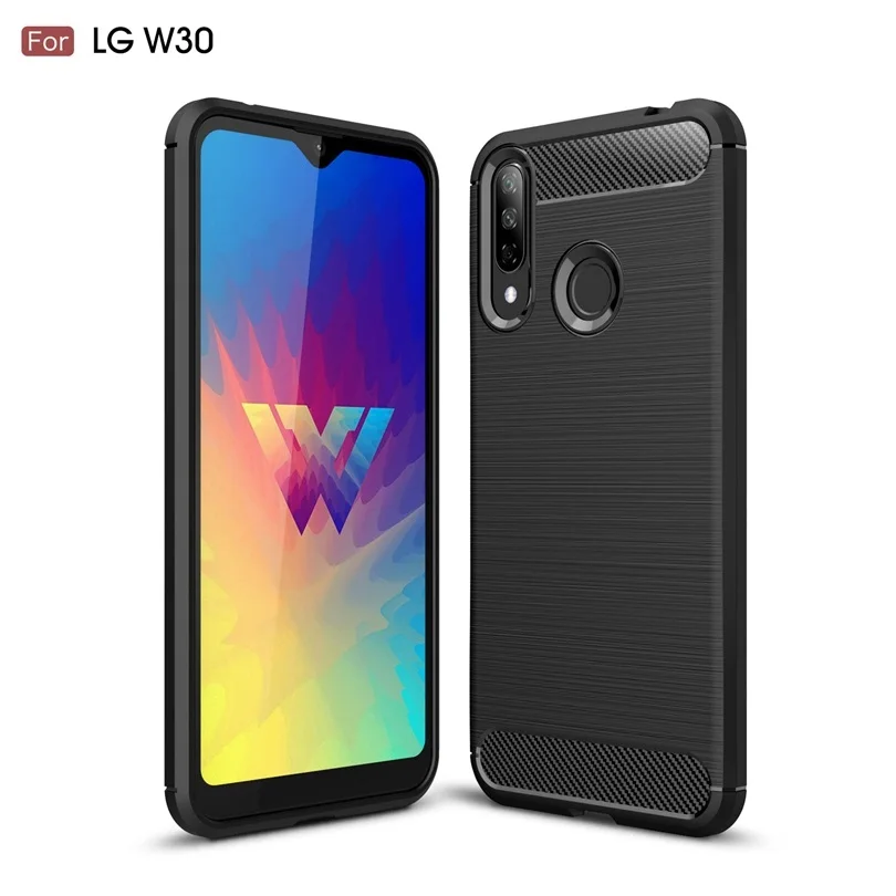 Для LG W30 чехол из углеродного волокна тонкий прочный бронированный