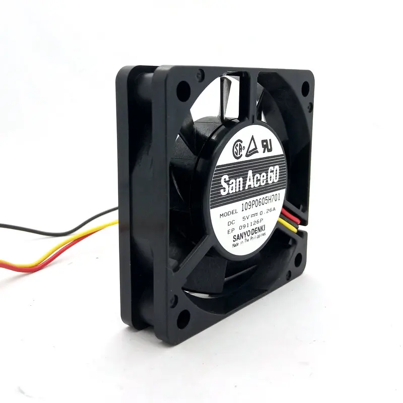 SANYO 109P0605H701 DC5V 0.26A 60*60*15 мм 3 линии Вентилятор охлаждения